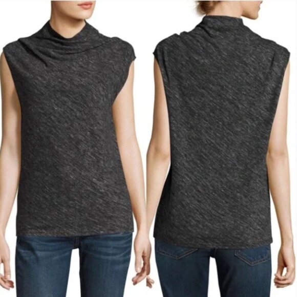 Theory Woodsen Cowl Neck Sleeveless Shell - Picture 5 of 5